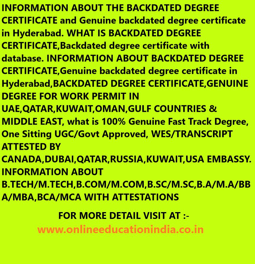 backdated phd degree in india