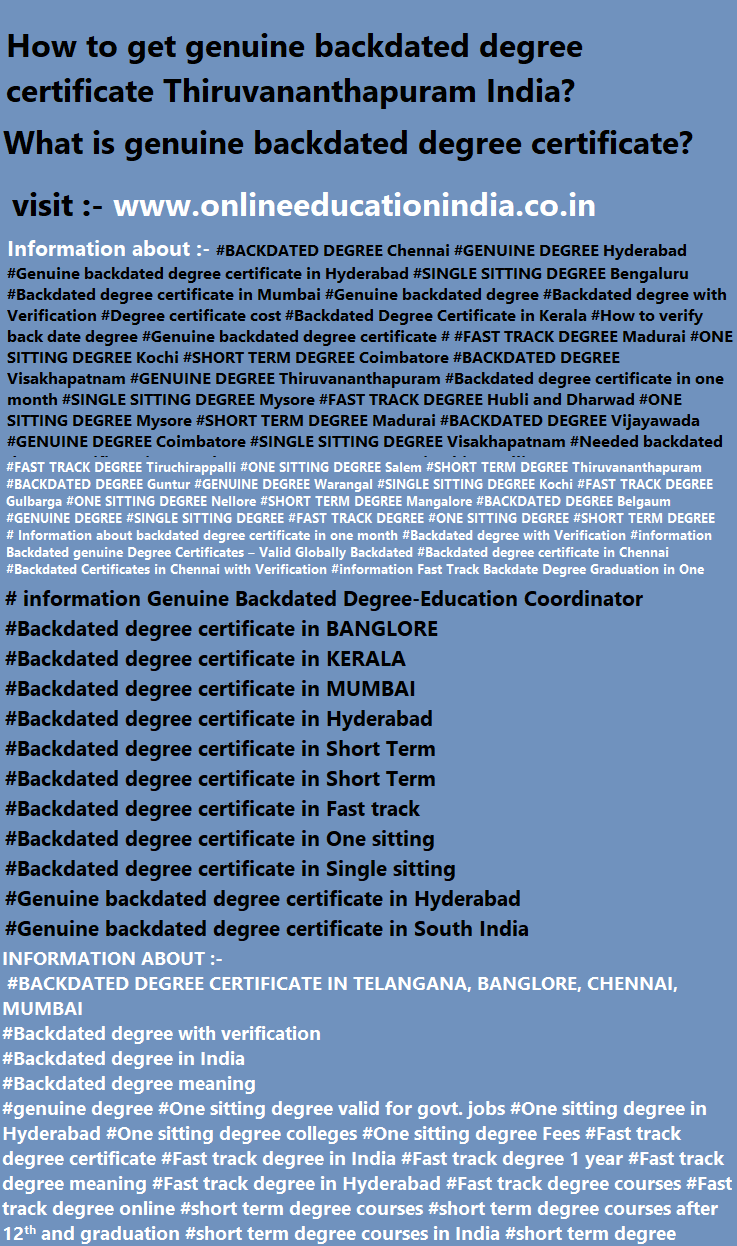 backdated phd degree in india