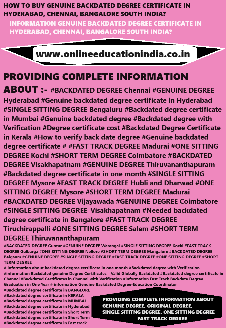 backdated phd degree in india