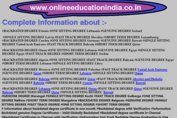 Information of genuine degree certificate Backdated degree Certificate Genuine degree in South India Backdated degree in Hyderabad Bangalore Kerala Chennai