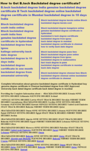 How to Get Btech Backdated degree certificate Btech backdate backdated degree online backdated degree certificate in mumbai backdated degree Hyderabad India