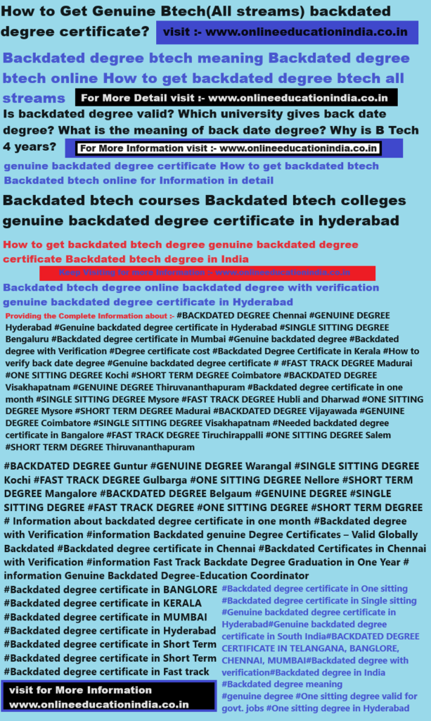 Awareness about backdated degrees – guidance by Dr. Mehta to help students understand verification, risks, and safe practices. Official information and counseling available at www.onlineeducationindia.co.in.