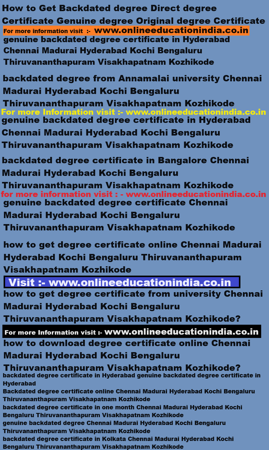 Backdated degree Direct degree Certificate Genuine degree Original degree Certificate Information Degree Certificates genuine backdated degree certificate India