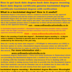back date degree meaning Back date degree certificate Back How to get back date degree back date degree meaning Back date degree certificate genuine backdated
