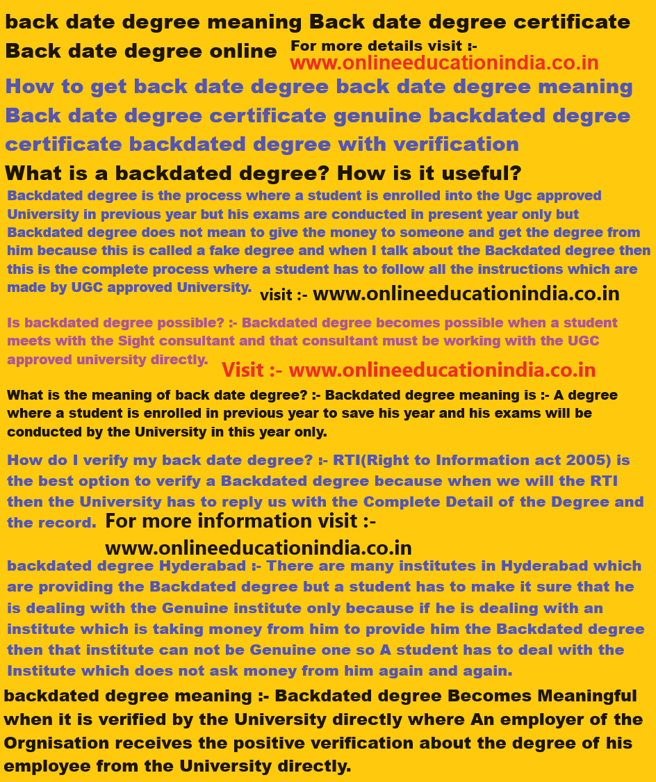 back date degree meaning Back date degree certificate Back How to get back date degree back date degree meaning Back date degree certificate genuine backdated