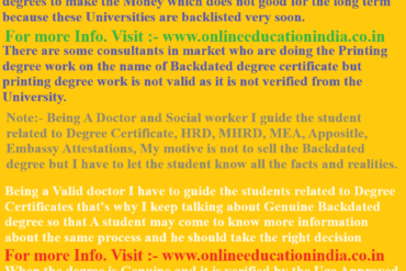 Genuine Backdated degree, more Info. Backdated Genuine degree, Asia, Abroad, South India, REALITY ABOUT BACKDATED GENUINE DEGREE, OR GENUINE BACKDATED CERTIFICATE