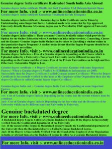 Genuine degree India certificate Hyderabad South India Asia Abroad Genuine degree India certificate Middle east Gulf Countries UAE Bahrain Kuwait Oman Genuine degree India certificate Karnataka Tamilnadu Kerala Telangana