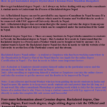 How to get backdated degree Nepal South India Asia Gulf ..
