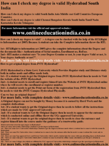 How can I check my degree is valid Hyderabad South India How can I check my degree is valid South India Asia Middle east Gulf Countries European Countries How can I check my degree is valid Chennai Bangalore Kerala South India Tamil Nadu Karnataka Kerala Telangana