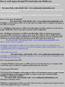 How to verify degree through RTI South India Asia Middle east How to verify degree through RTI Estonia Lithuania Iceland Latvia Slovakia Bahrain Kuwait Oman United Arab Emirates How to verify degree through RTI Australia Canada Germany New Zealand United Kingdom Qatar Kerala Thiruvananthapuram How to verify degree through RTI Karnataka: Bengaluru Andhra Pradesh Amaravati Telangana Hyderabad Tamil Nadu Chennai