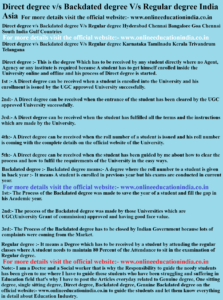 Direct degree v/s Backdated degree V/s Regular degree India Asia Direct degree v/s Backdated degree V/s Regular degree Hyderabad Chennai Bangalore Goa Chennai South India Gulf Countries Direct degree v/s Backdated degree V/s Regular degree Karnataka Tamilnadu Kerala Trivandrum Telangana