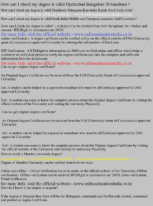 How can I check my degree is valid Hyderabad Bangalore Trivandrum How can I check my degree is valid Tamilnadu Telangana Karnataka Kerala South India Asia How can I check my degree is valid South India Middle east European countries Gulf Countries