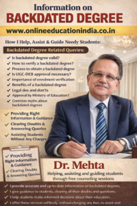 “Education consultant explaining verified academic pathways to a student with clarity and trust, focused on awareness, guidance, document understanding, and safe educational planning, promoting transparency and student support – www.onlineeducationindia.co.in – Dr. Rajesh Mehta” How to get a degree without going to university in Bangalore South India How to get a degree without going to university in Hyderabad Chennai Kerala South India #BackdatedDegreeHyderabad, #BackdatedDegreeChennai, #BackdatedDegreeBangalore, #BackdatedDegreeKerala, #DegreeGuidanceHyderabad, #DegreeGuidanceChennai, #DegreeGuidanceBangalore, #DegreeGuidanceKerala, #EducationAdviceHyderabad, #EducationAdviceChennai, #EducationAdviceBangalore, #EducationAdviceKerala, #StudentGuidanceHyderabad, #StudentGuidanceChennai, #StudentGuidanceBangalore, #StudentGuidanceKerala, #DegreeAwarenessHyderabad, #DegreeAwarenessChennai, #DegreeAwarenessBangalore, #DegreeAwarenessKerala, #UGCInfoHyderabad, #UGCInfoChennai, #UGCInfoBangalore, #UGCInfoKerala, #HigherStudyHyderabad, #HigherStudyChennai, #HigherStudyBangalore, #HigherStudyKerala, #CareerSupportHyderabad, #CareerSupportChennai, #CareerSupportBangalore, #CareerSupportKerala, #OnlineEducationHyderabad, #OnlineEducationChennai, #OnlineEducationBangalore, #OnlineEducationKerala, #DistanceLearningHyderabad, #DistanceLearningChennai, #DistanceLearningBangalore, #DistanceLearningKerala, #StudentHelpHyderabad, #StudentHelpChennai, #StudentHelpBangalore, #StudentHelpKerala, #DegreeConsultationHyderabad, #DegreeConsultationChennai, #DegreeConsultationBangalore, #DegreeConsultationKerala#DistanceEducationChennai, #OnlineDegreeBengaluru, #DistanceVsOnlineHyderabad, #OnlineEducationKochi, #DistanceLearningTrivandrum, #OnlineDegreeCoimbatore, #DistanceEducationMadurai, #OnlineLearningTrichy, #DistanceDegreeSalem, #OnlineDegreeTirunelveli, #DistanceEducationVellore, #OnlineEducationKanchipuram, #DistanceLearningPuducherry, #OnlineDegreeVijayawada, #DistanceEducationVisakhapatnam, #OnlineDegreeTirupati, #DistanceLearningGuntur, #OnlineEducationNellore, #DistanceDegreeKurnool, #OnlineLearningAnantapur, #DistanceEducationKadapa, #OnlineDegreeWarangal, #DistanceLearningKarimnagar, #OnlineEducationNizamabad, #DistanceDegreeKhammam, #OnlineLearningSecunderabad, #DistanceEducationMysuru, #OnlineDegreeMangaluru, #DistanceLearningHubballi, #OnlineEducationBelagavi, #DistanceDegreeDavangere, #OnlineLearningTumakuru, #DistanceEducationUdupi, #OnlineDegreeShivamogga, #DistanceLearningKalaburagi, #OnlineEducationBallari, #DistanceDegreeHassan, #OnlineLearningChikkamagaluru, #DistanceEducationMandya, #OnlineDegreeKolar, #DistanceLearningRamanagara, #OnlineEducationDindigul, #DistanceDegreeErode, #OnlineLearningThanjavur, #DistanceEducationNagapattinam, #OnlineDegreeKumbakonam, #DistanceLearningCuddalore, #OnlineDegreeChennai, #DistanceEducationBengaluru, #BackdatedDegreeHyderabad, #CareerGrowthKochi, #EducationGuidanceCoimbatore, #UGCUpdatesChennai #BackdatedDegree, #IsBackdatedDegreeLegal, #BackdatedDegreeVerification, #FakeDegreeAlert, #DegreeScamAwareness, #EducationalFraud, #UGCGuidelines, #DegreeVerificationProcess, #LegalEducationPath, #StudentSafety, #CareerProtection, #AvoidFakeDegrees, #AcademicVerification, #HigherEducationIndia, #BackdatedDegreeChennai, #BackdatedDegreeBengaluru, #BackdatedDegreeHyderabad, #BackdatedDegreeCoimbatore, #BackdatedDegreeMadurai, #BackdatedDegreeTrichy, #BackdatedDegreeSalem, #BackdatedDegreeTirunelveli, #BackdatedDegreeVellore, #BackdatedDegreeMysuru, #BackdatedDegreeMangaluru, #BackdatedDegreeHubli, #BackdatedDegreeBelagavi, #BackdatedDegreeUdupi, #BackdatedDegreeTumakuru, #BackdatedDegreeVijayawada, #BackdatedDegreeVisakhapatnam, #BackdatedDegreeGuntur, #BackdatedDegreeNellore, #BackdatedDegreeTirupati, #BackdatedDegreeKurnool, #BackdatedDegreeWarangal, #BackdatedDegreeNizamabad, #BackdatedDegreeKarimnagar, #BackdatedDegreeKochi, #BackdatedDegreeTrivandrum, #BackdatedDegreeKozhikode, #BackdatedDegreeThrissur, #BackdatedDegreeKannur, #BackdatedDegreePalakkad, #BackdatedDegreeErode, #BackdatedDegreeTiruppur, #BackdatedDegreeThanjavur, #BackdatedDegreeKanchipuram, #BackdatedDegreeTiruvannamalai #BackdatedDegree, #IsBackdatedDegreeLegal, #BackdatedDegreeVerification, #FakeDegreeAlert, #DegreeScamAwareness, #EducationalFraud, #UGCGuidelines, #DegreeVerificationProcess, #LegalEducationPath, #StudentSafety, #CareerProtection, #AvoidFakeDegrees, #AcademicVerification, #HigherEducationIndia, #BackdatedDegreeChennai, #BackdatedDegreeBengaluru, #BackdatedDegreeHyderabad, #BackdatedDegreeCoimbatore, #BackdatedDegreeMadurai, #BackdatedDegreeTrichy, #BackdatedDegreeSalem, #BackdatedDegreeTirunelveli, #BackdatedDegreeVellore, #BackdatedDegreeMysuru, #BackdatedDegreeMangaluru, #BackdatedDegreeHubli, #BackdatedDegreeBelagavi, #BackdatedDegreeUdupi, #BackdatedDegreeTumakuru, #BackdatedDegreeVijayawada, #BackdatedDegreeVisakhapatnam, #BackdatedDegreeGuntur, #BackdatedDegreeNellore, #BackdatedDegreeTirupati, #BackdatedDegreeKurnool, #BackdatedDegreeWarangal, #BackdatedDegreeNizamabad, #BackdatedDegreeKarimnagar, #BackdatedDegreeKochi, #BackdatedDegreeTrivandrum, #BackdatedDegreeKozhikode, #BackdatedDegreeThrissur, #BackdatedDegreeKannur, #BackdatedDegreePalakkad, #BackdatedDegreeErode, #BackdatedDegreeTiruppur, #BackdatedDegreeThanjavur, #BackdatedDegreeKanchipuram, #BackdatedDegreeTiruvannamalai #IsBackdatedDegreeLegal, #BackdatedDegreeRealOrFake, #HowToVerifyDegree, #DegreeVerificationOnline, #FakeDegreeOrGenuine, #IsThisDegreeValid, #DegreeCheckProcess, #UGCApprovedDegree, #BackdatedDegreeChennai, #IsBackdatedDegreeLegalChennai, #BackdatedDegreeBengaluru, #IsBackdatedDegreeLegalBengaluru, #BackdatedDegreeHyderabad, #IsBackdatedDegreeLegalHyderabad, #BackdatedDegreeCoimbatore, #IsBackdatedDegreeLegalCoimbatore, #BackdatedDegreeMadurai, #IsBackdatedDegreeLegalMadurai, #BackdatedDegreeTrichy, #IsBackdatedDegreeLegalTrichy, #BackdatedDegreeSalem, #IsBackdatedDegreeLegalSalem, #BackdatedDegreeTirunelveli, #BackdatedDegreeVellore, #BackdatedDegreeMysuru, #BackdatedDegreeMangaluru, #BackdatedDegreeHubli, #BackdatedDegreeUdupi, #BackdatedDegreeTumakuru, #BackdatedDegreeVijayawada, #IsBackdatedDegreeLegalVijayawada, #BackdatedDegreeVisakhapatnam, #IsBackdatedDegreeLegalVizag, #BackdatedDegreeGuntur, #BackdatedDegreeTirupati, #BackdatedDegreeWarangal, #BackdatedDegreeNizamabad, #BackdatedDegreeKarimnagar, #BackdatedDegreeKochi, #IsBackdatedDegreeLegalKochi, #BackdatedDegreeTrivandrum, #BackdatedDegreeKozhikode, #BackdatedDegreeThrissur, #BackdatedDegreeKannur #IsBackdatedDegreeLegal, #IsBackdatedDegreeValid, #IsBackdatedDegreeGenuine, #IsBackdatedDegreeReal, #IsBackdatedDegreeFake, #CanIGetBackdatedDegree, #CanDegreeBeBackdated, #IsBackdatedDegreeUGCApproved, #IsBackdatedDegreeAcceptedInJobs, #IsBackdatedDegreeAcceptedForGovtJobs, #IsBackdatedDegreeSafe, #IsBackdatedDegreeRisky, #IsBackdatedDegreeAllowedInIndia, #IsBackdatedDegreeLegalInIndia, #IsBackdatedDegreeValidForVerification, #IsBackdatedDegreeAcceptedByUniversities, #IsBackdatedDegreeRecognized, #IsBackdatedDegreeOriginal, #IsBackdatedDegreeValidForPromotion, #IsBackdatedDegreeValidForVisa, #IsBackdatedDegreeValidForAbroad, #CanBackdatedDegreeBeVerified, #HowToVerifyBackdatedDegree, #IsBackdatedDegreeTraceable, #IsBackdatedDegreeCheckedByEmployers, #IsBackdatedDegreeLegalOrIllegal, #IsBackdatedDegreeCorrectOption, #IsBackdatedDegreeGoodOrBad, #ShouldITakeBackdatedDegree, #WillBackdatedDegreeCauseProblems, #IsBackdatedDegreeAcceptedEverywhere, #IsBackdatedDegreeAllowedByUGC, #IsBackdatedDegreeValidInPrivateJobs, #IsBackdatedDegreeValidInGovernment, #IsBackdatedDegreeFutureSafe