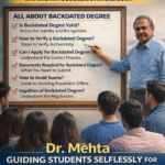 Backdated Degree Genuine degree Detail Original degree detail Backdated Degree Genuine degree Detail Original degree detail South India Asia Hyderabad Karnataka Tamil Nadu South India Information on backdated degree guidance by Dr. Mehta, Providing honest information, selfless counseling and clear guidance to choose the right educational track, counselling about proper documentation, eligibility clarity, doubt resolution and student assistance without fees, helping students avoid wrong guidance. Official website www.onlineeducationindia.co.in