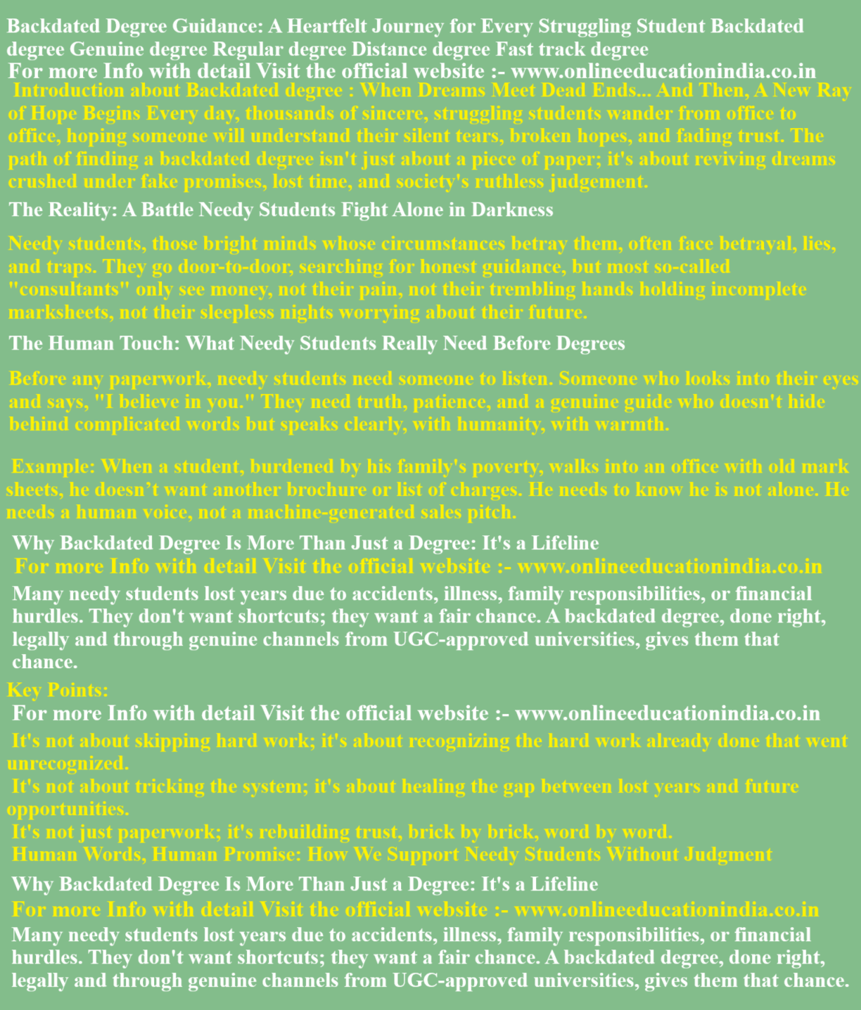 Backdated Degree Guidance: A Heartfelt Journey for Every Struggling Student Backdated degree Genuine degree Regular degree Distance degree Fast track degree