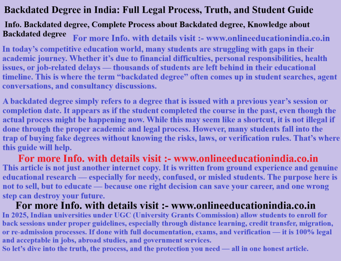 1. "Student checking UGC university website for degree verification" 2. "Genuine backdated degree with valid enrollment number" 3. "Document submission for legal backdated admission in India" 4. "Young man preparing for exam for back session enrollment"