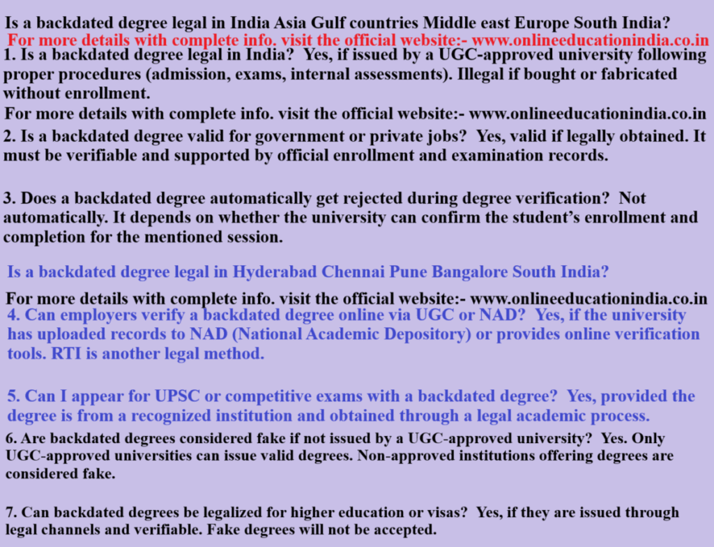 Info. Backdated degree complete info. Backdated degree complete knowledge about Backdated degree