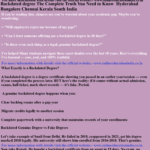  Backdated Degree: The Complete Truth You Need to Know India Asia Middle east Gulf countries Backdated degree The Complete Truth You Need to Know Hyderabad India