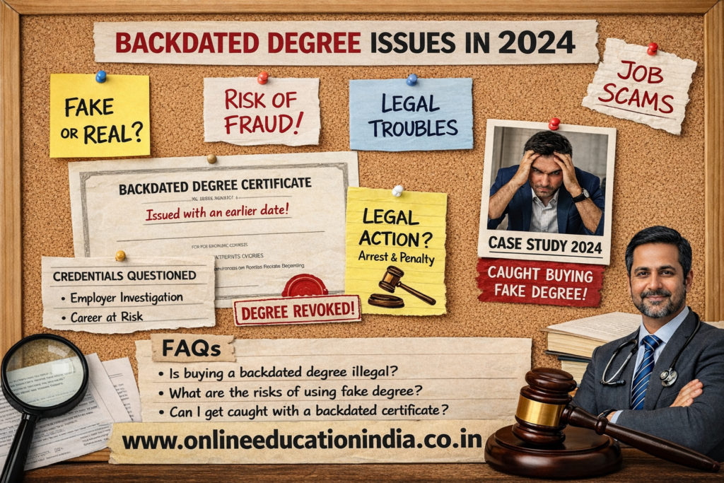 Dr. Rajesh Mehta has over 15 years of professional experience in the education sector, during which he has worked closely with students to protect them from fraudulent academic practices, including fake and backdated degree scams. His guidance is based on real-world cases, ethical practices, and a commitment to student safety.