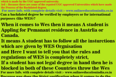 Is a "backdated degree" a genuine and legal qualification? Can a backdated degree be verified by employers or for international purposes (like WES)? 
