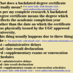 backdated degree certificate backdated degree certificate backdated degree validity backdated degree in India degree certificate backdate backdated degree verification backdate degree correction process backdated degree legal status backdated degree university rules backdated degree UGC guidelines degree issue date correction academic year backdate degree genuine backdated degree backdated degree meaning backdated degree acceptance backdated degree clarification is backdated degree certificate valid in India how backdated degree certificate works backdated degree verification process backdated degree correction rules India employer acceptance of backdated degree Backdated degree certificate explained clearly with validity, rules, verification process, and student guidance in India. Written in simple and trusted language. backdated degree certificate, backdated degree validity India, backdated degree verification, backdated degree correction, UGC approved degree backdate, degree certificate issue date What Is a Backdated Degree Certificate? Why Do Universities Issue Backdated Degrees? Is a Backdated Degree Certificate Legal in India? How to Verify a Backdated Degree Certificate Employer View on Backdated Degree Certificates#BackdatedDegree, #BackdatedDegreeCertificate, #BackdatedDegreeIndia, #BackdatedDegreeValidity, #BackdatedDegreeVerification, #BackdatedDegreeCorrection, #BackdatedDegreeRules, #BackdatedDegreeLegal, #BackdatedDegreeUGC, #BackdatedDegreeProcess, #BackdatedDegreeMeaning, #BackdatedDegreeClarification, #BackdatedDegreeAcceptance, #BackdatedDegreeGuide, #BackdatedDegreeInfo, #BackdatedDegreeStudents, #BackdatedDegreeUniversity, #BackdatedDegreeEducation, #BackdatedDegreeAwareness, #BackdatedDegreeSupport, #BackdatedDegreeHelp, #BackdatedDegreeExplanation, #BackdatedDegreeFacts, #BackdatedDegreeTruth, #BackdatedDegreeIndiaGuide,