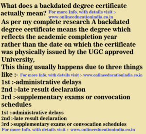 backdated degree certificate backdated degree certificate backdated degree validity backdated degree in India degree certificate backdate backdated degree verification backdate degree correction process backdated degree legal status backdated degree university rules backdated degree UGC guidelines degree issue date correction academic year backdate degree genuine backdated degree backdated degree meaning backdated degree acceptance backdated degree clarification is backdated degree certificate valid in India how backdated degree certificate works backdated degree verification process backdated degree correction rules India employer acceptance of backdated degree Backdated degree certificate explained clearly with validity, rules, verification process, and student guidance in India. Written in simple and trusted language. backdated degree certificate, backdated degree validity India, backdated degree verification, backdated degree correction, UGC approved degree backdate, degree certificate issue date What Is a Backdated Degree Certificate? Why Do Universities Issue Backdated Degrees? Is a Backdated Degree Certificate Legal in India? How to Verify a Backdated Degree Certificate Employer View on Backdated Degree Certificates#BackdatedDegree, #BackdatedDegreeCertificate, #BackdatedDegreeIndia, #BackdatedDegreeValidity, #BackdatedDegreeVerification, #BackdatedDegreeCorrection, #BackdatedDegreeRules, #BackdatedDegreeLegal, #BackdatedDegreeUGC, #BackdatedDegreeProcess, #BackdatedDegreeMeaning, #BackdatedDegreeClarification, #BackdatedDegreeAcceptance, #BackdatedDegreeGuide, #BackdatedDegreeInfo, #BackdatedDegreeStudents, #BackdatedDegreeUniversity, #BackdatedDegreeEducation, #BackdatedDegreeAwareness, #BackdatedDegreeSupport, #BackdatedDegreeHelp, #BackdatedDegreeExplanation, #BackdatedDegreeFacts, #BackdatedDegreeTruth, #BackdatedDegreeIndiaGuide,